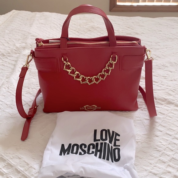 love moschino borsa pu rosso